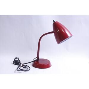 Vintage, Gooseneck, Red Minimalist, Memphis Style Lamp,